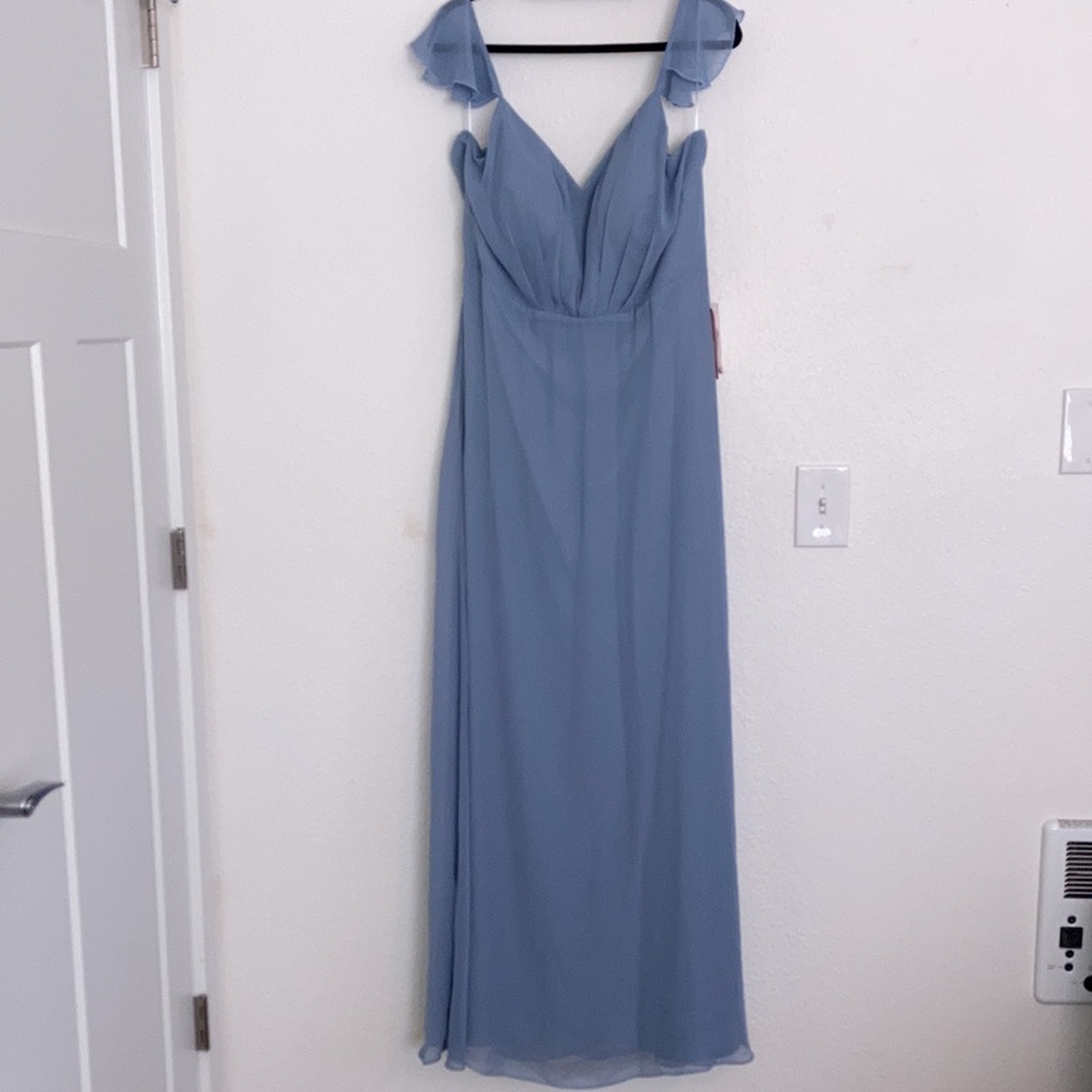 Birdy Grey, Style KAE Bridesmaid Maxi Dress in Dusty Blue, size 3XL, NWT